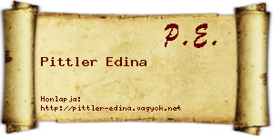 Pittler Edina névjegykártya